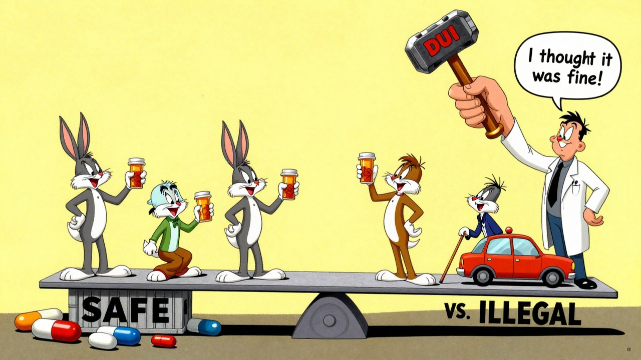 Patients on seesaw of safety vs. jail, doctor shrugs, giant &#039;DUI&#039; hammer falls from sky.